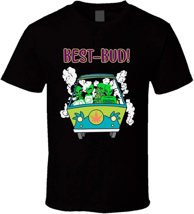 The Fox Tan Best Bud Allien Smoke Halloween Horror Parodie Gruselfilm T Shirt Schwarz Amazon De Bekleidung