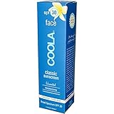 COOLA Organic Suncare Collection, Face, Classic Sunscreen, SPF 30, Unscented, 1.7 fl oz (50 ml)