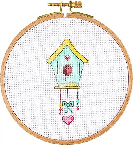 My Cross Stitch Hoop Kits-E Series, Bird House, 13cm
