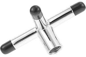 Angoily Silver Metal Pool Cue Bridge Cross Rest with Rubber Tip, Portable X-Shaped Billiards Cue Stick