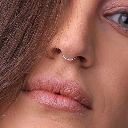 Septum Ring in 925 Sterling Silver 20 gauge 8 mm septum