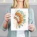 Native American Headdress Decor Wall Art Print - Unframed - 8x10 | Office Wall Décor | Kitchen Wall Décor