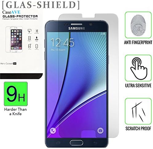 [Samsung Galaxy Note 5] Temper Glass [9H] HD Clear Clarity and Touchscreen .03mm Tempered Glass Protector [GLAS SHIELD] [LIFETIME WARRANTY]