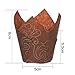 Mtlee Tulip Baking Cups Tulip Cupcake Liners Paper Muffin Cups for Baking, Brown and White, 100 Count
