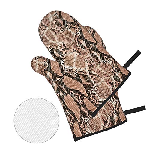 51AFhqV3meL Juego de Manoplas y Porta ollas para Horno,Textura de patrón de Piel de Serpiente repitiendo, Guantes y agarraderas… Juego de Manoplas y Porta ollas para Horno,Textura de patrón de Piel de Serpiente repitiendo, Guantes y agarraderas… - Imagen 4
