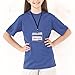 Waterproof Plastic Name Tags ID Card Holder Lanyards for Kids Name Labels School Camp Field Trip Business Event Trade Show Conference Badge Holders Name Tag with Lanyard (Black Horizontal, 120 Sets)