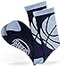 ChalkTalkSPORTS Basketball Performance Crew Socks - Black & Carolina Blue - Adult Mid-Calf Socks