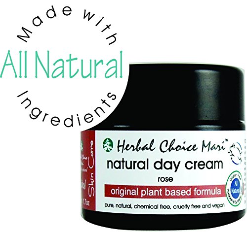 Herbal Choice Mari Natural Day Cream Rose 50ml/ 1.7oz Glass Jar