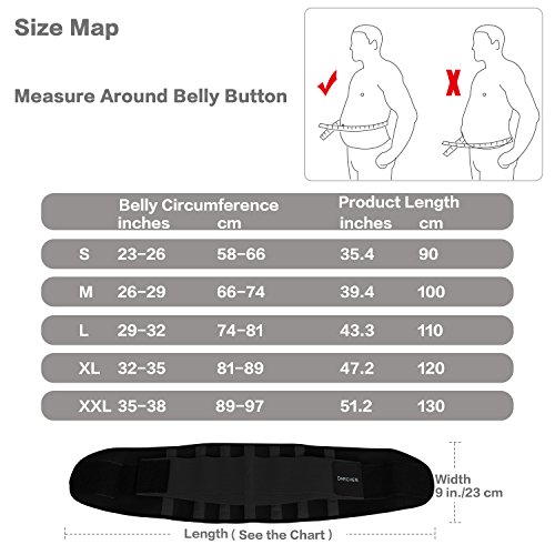 DARCHEN Back Pain Relief Belt Lower Back Massage Brace Therapy Lumbar & Waist Support Belt For Scoliosis, sciatica For Women & Men (Black, X-Large)
