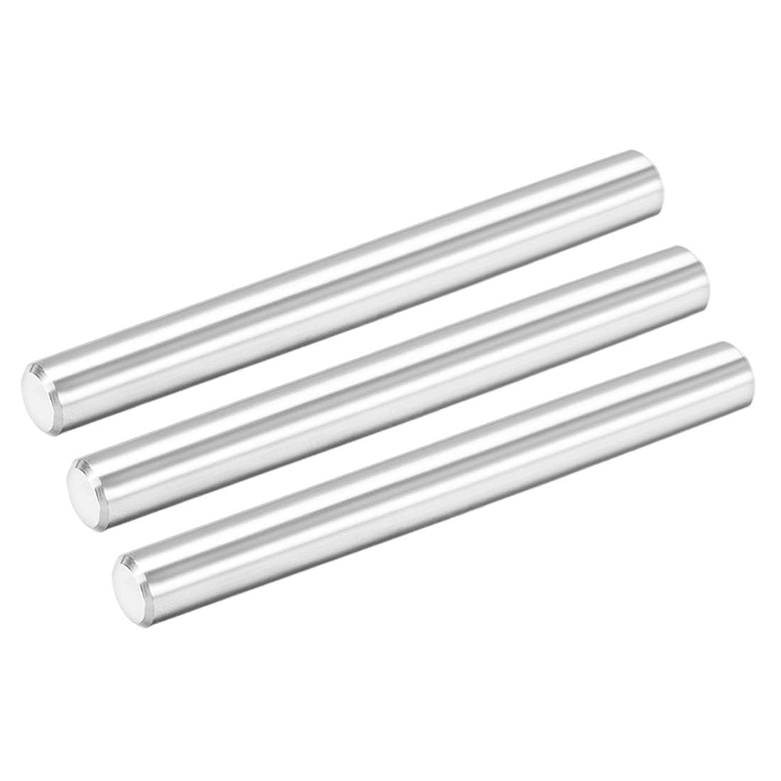TOP-VIGOR 3Pcs 10mm x 100mm Dowel Pins Shelf Support Pegs, 304 Stainless Steel Cylindrical Shelf Support Pin Fasten Elements Silver Tone