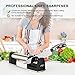 Kitchen Knife Sharpener 2 Stage Tungsten and Ceramics Wheel Sharpening System, Sharpens Dull Knives Quickly, Stainless Steel Knife Sharpener for Different Blunt Blades-Home and Chef's First Choice