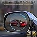 Car Rearview Mirror Waterproof Film, AKAMATE Anti-Fog Anti-Glare Anti-Scratch HD Car Window Membrane Rainproof Clear Protective Films Sticker (4 PCS)
