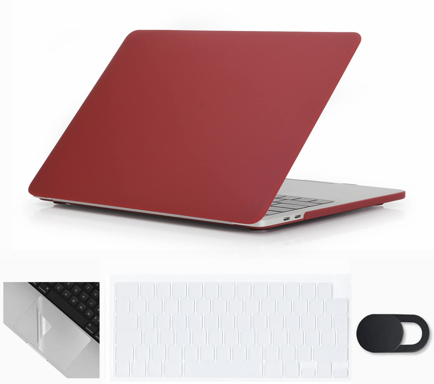 Se7enline Compatible with Best MacBook Pro Case 16 inch 2021 2022 2024 2023 M4 M3 M2 M1 A2485 A2779 A2991 A3403 Matte Hard Shell Case & Keyboard Skin & Touchpad Protector & Webcam Cover,Wine Red
