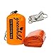 Emergency Sleeping Bag Life Bivy - Survival Shelter Pack - Lightweight Waterproof Thermal Tent - Outdoor Camping Hiking Earthquake Bivvy Gear - Safety Survival Whistle Lanyard - Signal Mirror