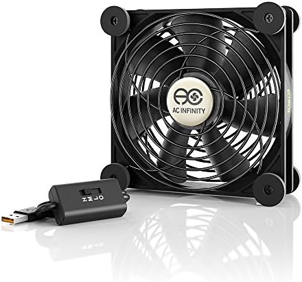 AC Infinity MULTIFAN S3, Quiet 120mm USB Fan, UL-Certified for Receiver DVR Playstation Xbox Computer Cabinet Cooling