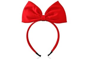 MYSXN Red Bowknot Headband,Red Headband for Halloween Cosplay Headwear,Hair Band for Women, Girls