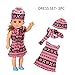 FairyStar American Girl Doll Clothes Wardrobe Makeover (10pcs), 5 Outfits American Girl Doll Accessories Set Clothes, Fits 18