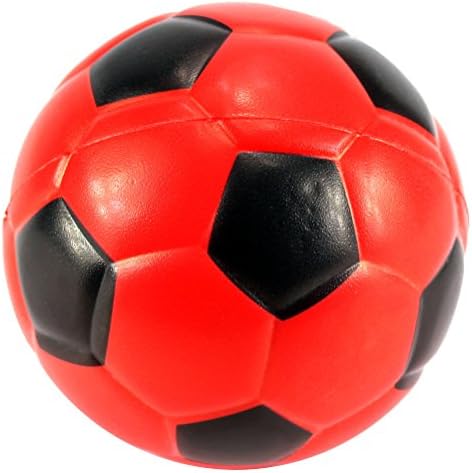 4" Squeeze Foam Toy Soccer Ball, Perfect for Stress Relieving, Add On for Sports Playset (Colors May Vary)