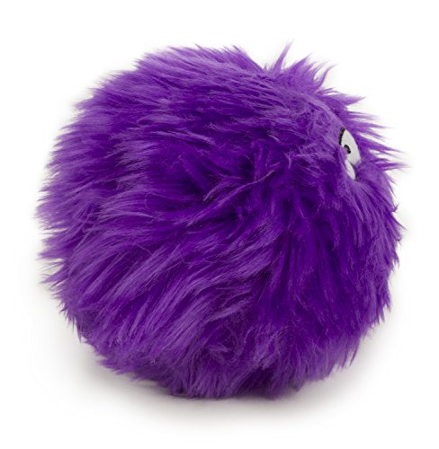 goDog Furballz Tough Plush Dog Toy with Chew Guard Technology, Purple, Small