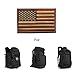 2 pieces Tactical USA Flag Patch -Subdued Tan- American Flag Embroidered Brown Border US United States of America Military Uniform Emblem Patches