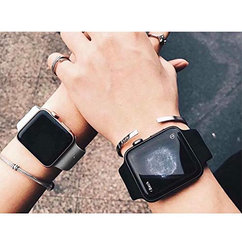 AdMaster Compatible for Apple Watch Band 38mm/40mm, Soft Silicone Replacement Wristband Classic Sport Strap Compatible for iWatch Apple Watch Series 1/2/3/4, Edition, Nike+, M/L Size 8 Pack