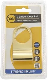 Yale P-110 Cylinder Pull Polished Brass 3.2cm for Wooden Doors view 3