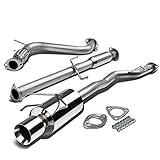 For Honda Accord CD 4Cyl Stainless Steel 4 inches Rolled Muffler Tip Catback Exhaust System