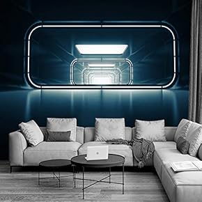 Wall Murals for Bedroom Modern Steel Feature Removable Wallpaper Peel and Stick Wall Stickers - 66x96 inches