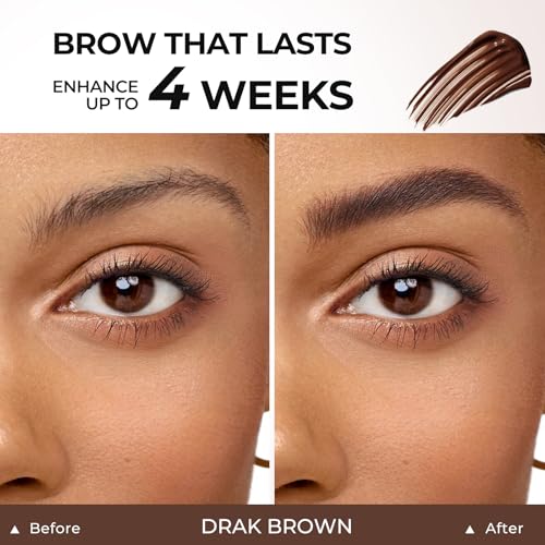 SACE LADY Eyebrow Color Kit for Women, Long Last Effect Up to 4 Weeks, Waterproof Sweat-proof, Natural Brows Cream Color DIY at Home, Vegan & Cruelty Free, 0.5Fl Oz*2 (02 DARK BROWN)