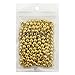 LolliBeads (R) Gold Plated Smooth Round Metal Beads 6 mm 300 Pcs