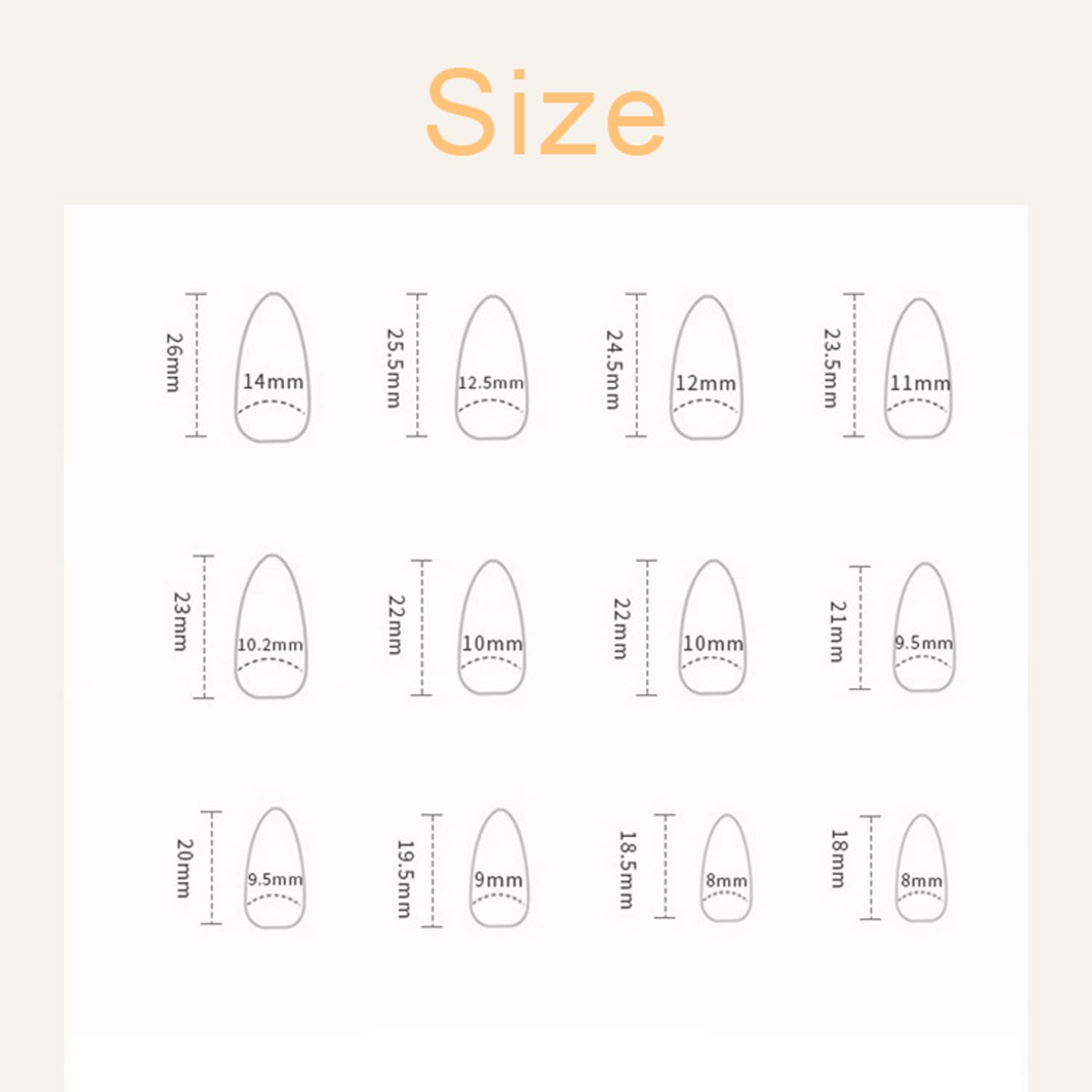 Tyuimhx 24Pcs Medium Almond Press on Nails Nude Fake Nail With Leaf Designs Glitter False Nails Glossy Full Cover Stick on Nails Acrylic Reusable Artificial Glue on Nail for Women - Image 6