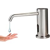 Tesrin Automatic Liquid Soap Dispenser Touchless for Bathroom and Kitchen with 33.81oz/1000ml Upgraded Infrared Sensors Built in Sink Soap Dispenser for Smart Home