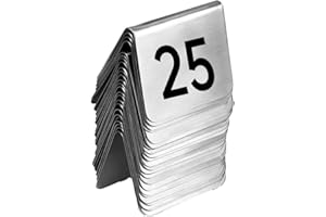 Suapouen Tent Table Numbers 1-25 Numbered Table Tents Restaurant Wedding Numbers Cards Signs for Party Banquets Wedding Recep