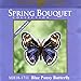 Blue Pansy Butterfly Beaded Counted Cross Stitch Ornament Kit Mill Hill 2017 Spring Bouquet MH181711