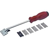Lisle 52000 Razor Blade Scraper,Red | Also includes one plastic blade