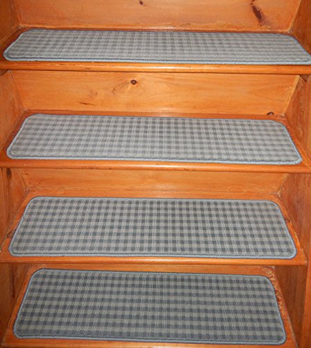 13 Step 9'' x 35'' + 1 Landing 29'' x 35'' Tufted carpet Wool Stair Treads VP 40