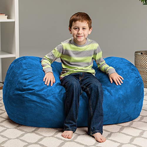 Chill Sack Bean Bag Chair Large 4' Memory Foam Furniture Bag and Large
