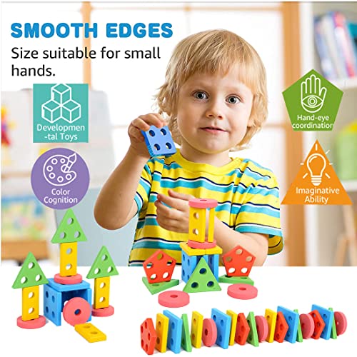 Montessori Toys for 3 4 5 Year Old Boys Girls Toddlers, Wooden Sorting