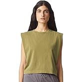 American Apparel Womens Garment-Dyed Heavyweight Muscle Tee, 2XL, Faded Army