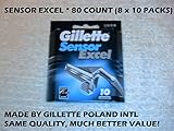 Gillette Sensor Excel - 80 Count (8 x 10 Packs)