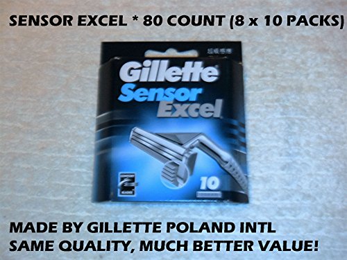 Gillette Sensor Excel - 80 Count (8 x 10 Packs)