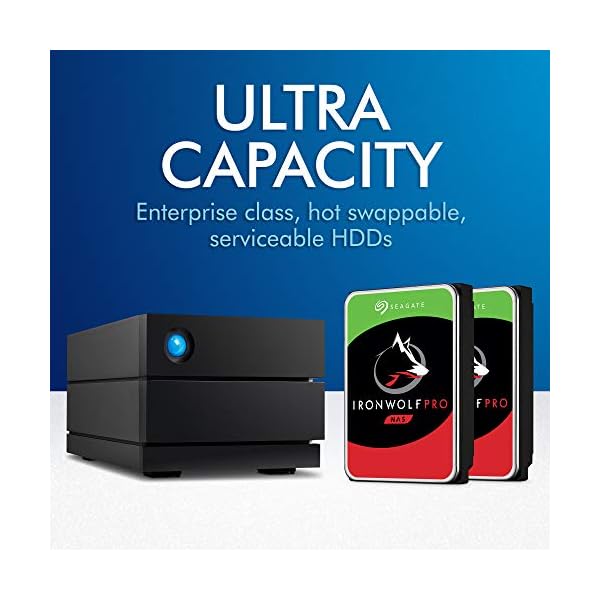 LaCie 2big RAID 28TB Externe Festplatte Desktop HDD - USB-C, 7200 U/min Enterprise Class Drives, für Mac und PC Desktop… – Bild 4