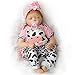 SanyDoll Reborn Baby Doll Soft Silicone 22inch 55cm Magnetic Lovely Lifelike Cute Lovely Baby Pink Sleeping Baby
