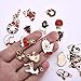 LANBEIDE 52PCS Christmas Charm Pendant for Necklace Bracelet Earrings Enamel Charms for Jewelry Making Crafting Decoration