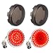 NTHREEAUTO Smoked Turn Signals, 2 Inch Bullet Rear Brake Running Light, Motorcycle 1157 Insert Kit Compatible with Harley Softail Dyna Sportster