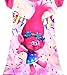 ZHBNN Trolls Toddler Little Girls Nightgown Cartoon Pajamas Princess Dress(Rose,100/2-3Y)