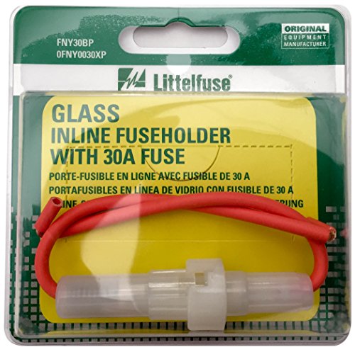 Littelfuse 0FNY0030XP ACS Glass 30 Amp Carded Inline Fuse Holder - Thumbnail 2