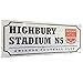 Arsenal Unisex Retro Street Sign, Multi-colour