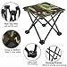 AILLOVCOL Camping Stool Portable Folding Chair Mini Foldable Fishing Hiking Gardening and Beach with Carry Bag (Green Camouflage)