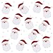 NICEXMAS Christmas Glass Decorations / Card Santa Hats X 20 and Santa Father Christmas Confetti (24g)